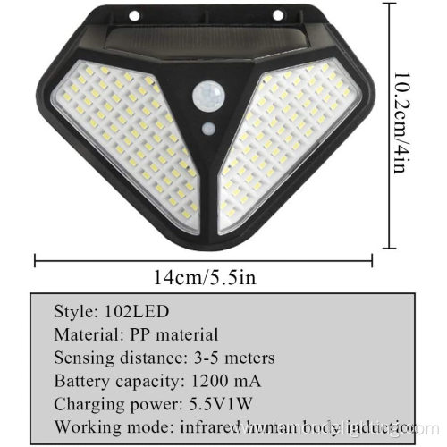 Waterproof PIR Motion Sensor LED Solar Wall Lamp